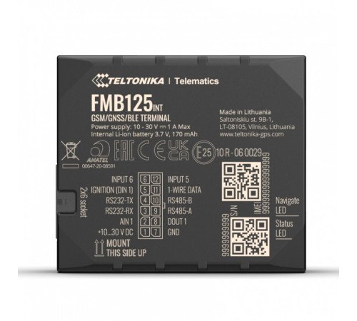 GPS-трекер Teltonika FMB125 Internal з Dual SIM та RS232