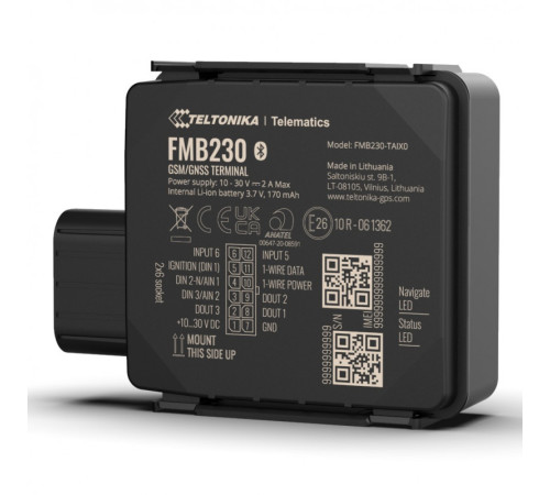 Водозащищенный GPS-трекер Teltonika FMB230 IP67 с Bluetooth