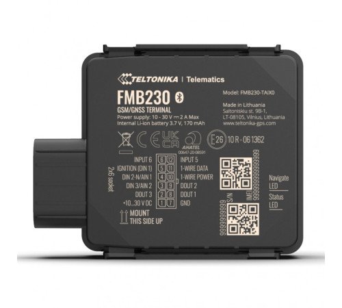 Водозащищенный GPS-трекер Teltonika FMB230 IP67 с Bluetooth