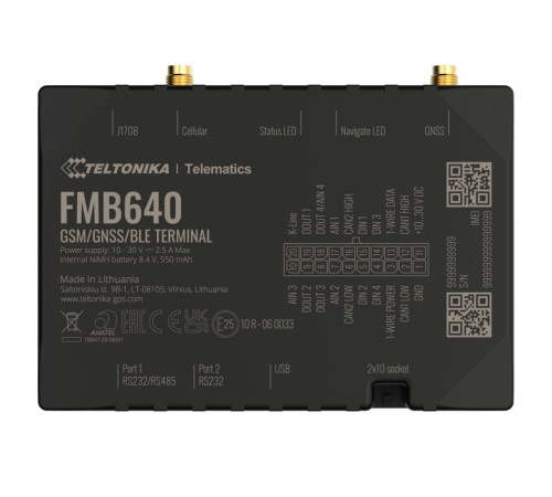 Профессиональный GPS-трекер Teltonika FMB640 с CAN и тахографом