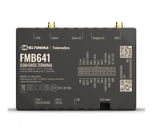 Профессиональный GPS-трекер Teltonika FMB641 с CAN и Dual SIM