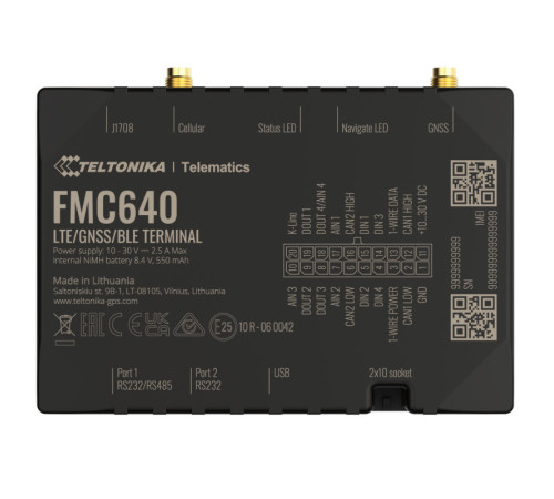 Профессиональный 4G GPS-трекер Teltonika FMC640 с тахографом