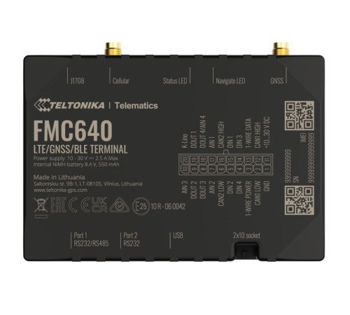Професійний 4G GPS-трекер Teltonika FMC640 з тахографом