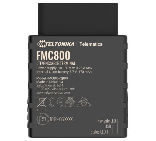4G GPS-трекер Teltonika FMC800 Plug & Play