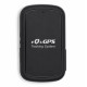 Портативный GPS-трекер eQuGPS черного цвета, вид сбоку, светодиодные индикаторы на корпусе.